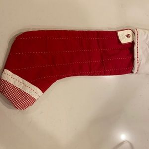 Pottery Barn quilted stocking. New with tags. Approx 26”.